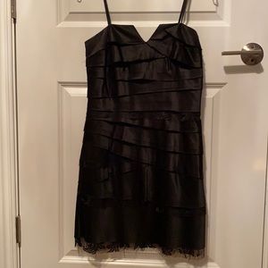 BCBGeneration Black Strapless Lace Detail Dress